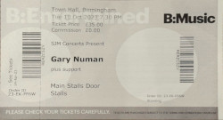 Gary Numan Birmingham Ticket 10102023